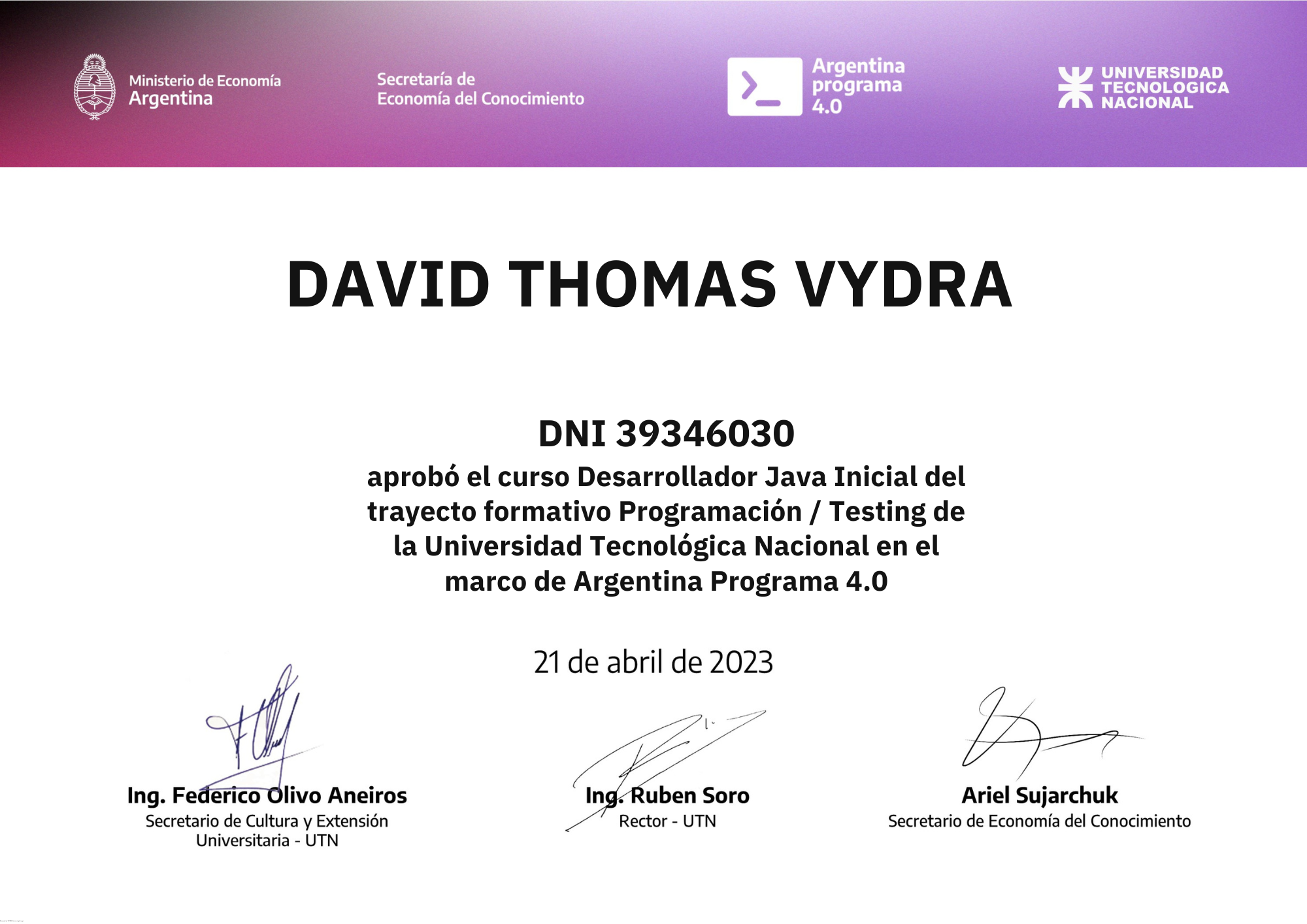 Certificado 3